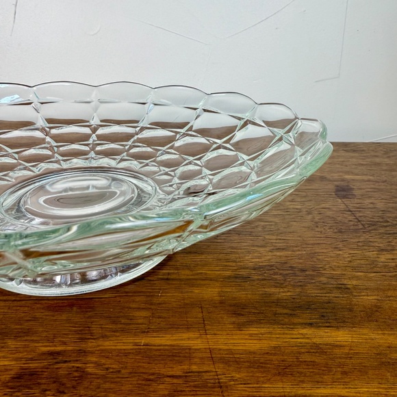 Vintage Indiana Glass "Constellation" Footed Bowl | 12.25" Clear Pressed Glass - Picture 10 of 15